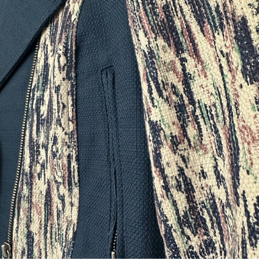 BCBGMaxAzria Blue Lace Pattern Blazer - Picture 5 of 5